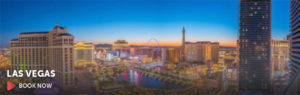 Image of las vegas skyline with Book Now Button
