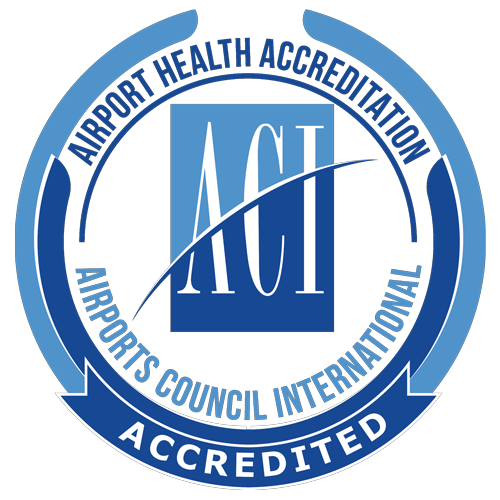 Airport Health Accreditation — Airports Council International (ACI) logo