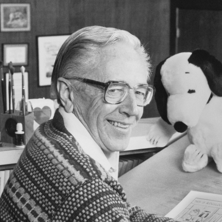 Photo of renowned cartoonist Charles M. Schulz.