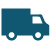 Graphic Icon depicting a commercial delivery truck